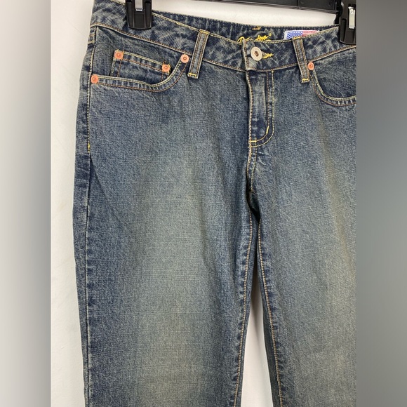 Vintage Blue Tattoo size 29 Women’s Blue Denim Low Rise Bootcut Jeans - Picture 2 of 9